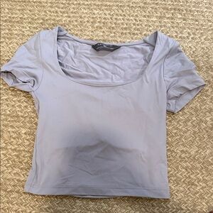 Forever 21 Light Gray Short Sleeve Top